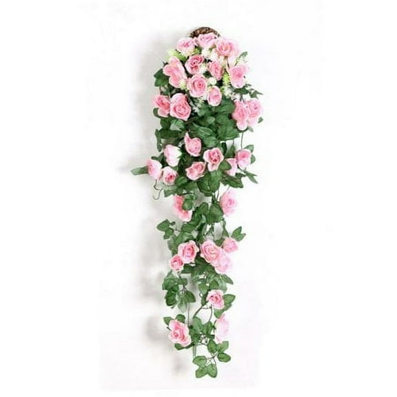 Artificial Hanging Flowers 3Ft Artificial Rose Vine Hanging Plants Artificial Flower for Home Room Garden Wedding Indoor Outdoor Decoration 3PACK