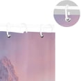 thumbnail image 5 of Shower Curtains Pink Glowing Mountain Curtain, Waterproof Fabric Shower Curtains for Bathroom Set with 12 Hooks, 66” x 72” Home Decor, 5 of 6
