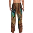 thumbnail image 3 of Junzan Men'S Pajama Pants Vintage Butterfly Green Sleepwear Pants Pj Bottoms Drawstring And Pockets, 3 of 9