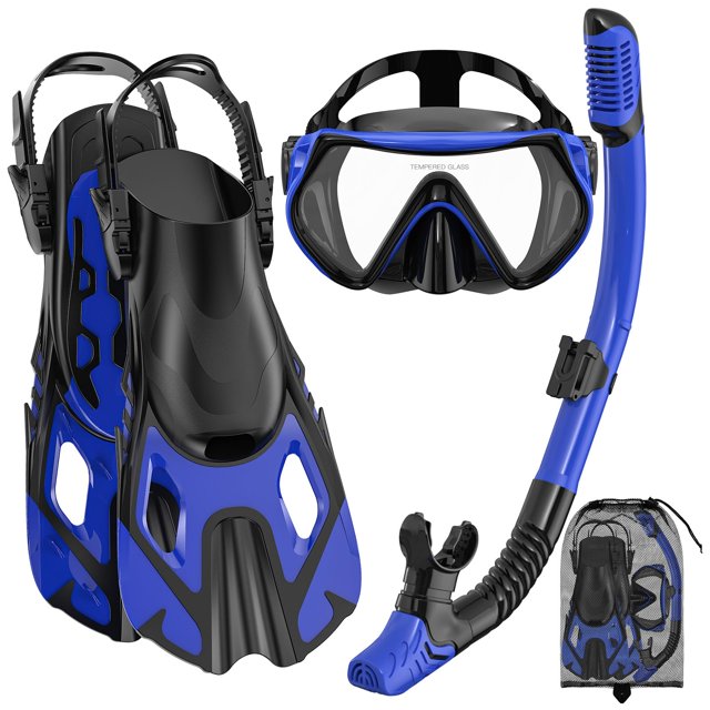 Equipo de Snorkel wutrye: Máscara, Aletas y Snorkel para Adultos