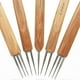 thumbnail image 4 of 3pcs Bamboo Knitting Needles Set Round Carbonized Single-ended Crochet Needles Crochet Knitting Tools 0.75mm One End 0.75mm Double End and 0.75mm Thre, 4 of 4