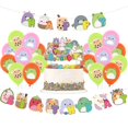 thumbnail image 1 of Squish Mallows Birthday Decorations, Squish Mallows Party Supplies Includes Birthday Banner, Cake Topper, Squish Mallows Balloons, Party Decorations S, 1 of 3