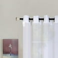 thumbnail image 2 of Kashi Home Leah Collection Window Sheer / Curtain / Panel 55"x 84" Lightweight Solid Sheer Design in White - Single Panel, Grommet Top Hanging Panel, 2 of 3