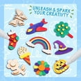 thumbnail image 5 of Beautysureup 48 Pack Wooden Magnets, DIY Art Craft Painting Kit for Kids Ages 3-12, Decorate Creativity Goodie Bag Supplies Gift for Glow in The Dark Party Favors, Christmas, Birthday, Easter, 5 of 6