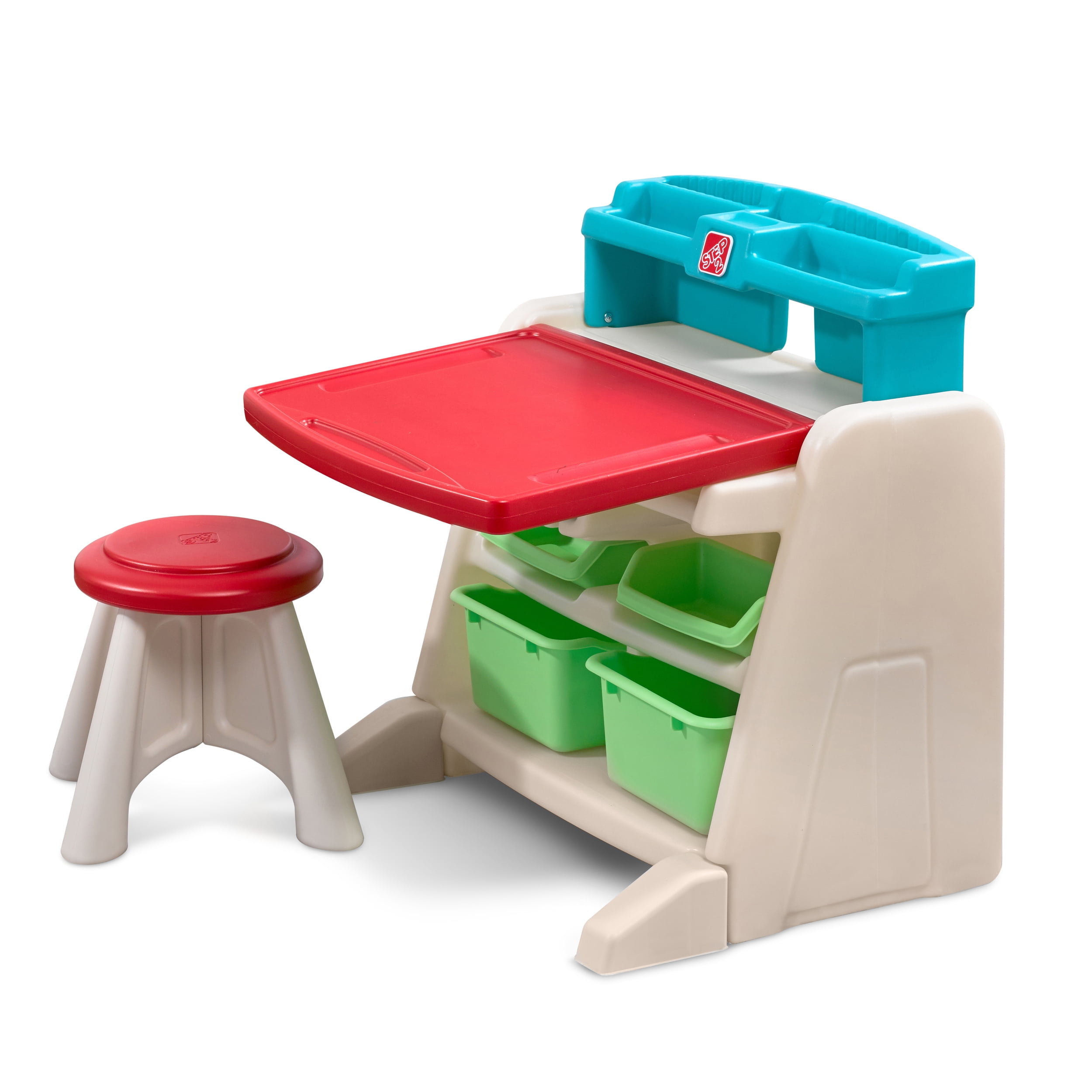 Step2 Flip & Doodle Toddler Easel and Plastic Kid Art and Craft Desk