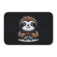 thumbnail image 1 of Alfombra de baño súper suave y antideslizante con logotipo de emblema de perezoso lindo para baño, cocina, dormitorio, hogar, alfombra de piso de 15,75 x 23,62 pulgadas, 1 of 6