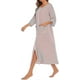 thumbnail image 4 of Batas de mujer, batas de baño con cremallera, manga corta/larga, suave, con bolsillos, ropa de dormir, 77, 4 of 5