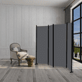 thumbnail image 3 of Room Dividers Folding Privacy Screens 4 Panel Partition Temporary Wall Divider Freestanding Separator for Office, Hospital, School, 3 of 6
