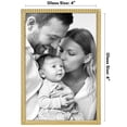 thumbnail image 3 of Americanflat 4x6 Picture Frame with Shatter-Resistant Glass Metal Rope Style Textured Detailing Modern - Gold, 3 of 9