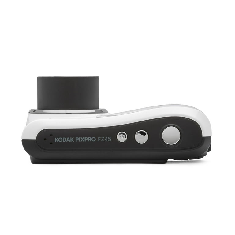 Kodak PIXPRO FZ45 Digital Camera (White) + Black Point & Shoot Camera Case  + Transcend 64GB SD Memory Card + Tri-fold Memory Card Wallet + Hi-Speed SD  USB Card Reader + More! 