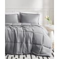 thumbnail image 3 of TRULY SOFT Garment Wash Solid Grey Twin/Twin XL 2 Piece Comforter Set, Solid Color Themed, Oeko-TEX Certified Confidence, 3 of 9