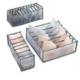 thumbnail image 3 of FNNMNNR 3 PCS Closet Socks Organizer Drawer Divider, 24 Cell Collapsible Closet Cabinet Organizer Underwear Storage Boxes for Storing Socks, Lingerie, Underwear (Gray), 3 of 5
