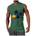 Men's Summer Fashion Coconut Sunset Vest Design Wind Vest Bulk T Shirts