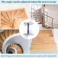 thumbnail image 4 of Stair Treads Gauge Template Tool - Measuring Jig Suitable for Wizard, Risers, Shelf and Drywall, Adjustable Angle & Length Range from 11.4In to 60.7In, 4 of 7