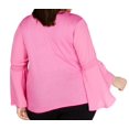 thumbnail image 2 of I.N.C Womens Bell Sleeve Pullover Blouse, Pink, Plus Size, 3X, 2 of 3