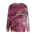 thumbnail image 4 of Qertyioot Hauts de Mode pour Femmes, Chandail en Molleton Imprimé à Manches Longues et Col Rond pour Dames, 4 of 5