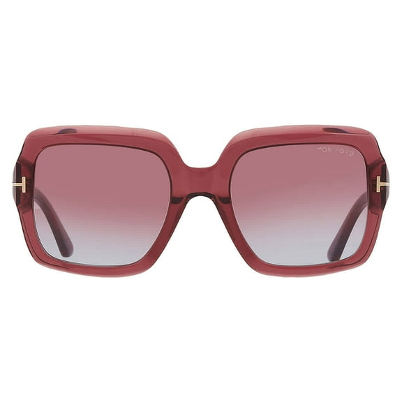 Tom Ford FT1082 66Y Plastic Shiny Red Violet 54 mm Women's Sunglasses