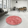 thumbnail image 3 of Ahgly Company Indoor Square Patterned Fire Engine Red Area Rugs, 3' Square, 3 of 6