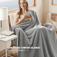 thumbnail image 2 of Cobija, Mantas Decorativas Tamaño Queen con Diseño de Ondas de Waffle, Cobija de Cama Súper Suave y Esponjosa 260GSM, Lujosa, Ligera y Transpirable para Sofá, Silla, Ideal para Regalo, Viaje, 2 of 7