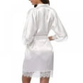 thumbnail image 2 of New Women‘s Robe Lace Stitching Sexy Half Sleeve Pajamas, 2 of 3