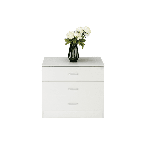 3 Drawer Nightstand, White Night Stand for Bedroom, Modern 3 Drawer Dresser, Wood Bed Side Table/Night Stand with Drawers for Small Spaces, College Dorm, Kids' Room, Living Room 13" D X 26" W X 22" H
