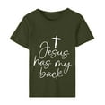 thumbnail image 4 of LSLJS Easter Haut à Manches Courtes Col Rond Imprimé Lettrage pour Femmes, Cadeaux pour Femmes, 4 of 5
