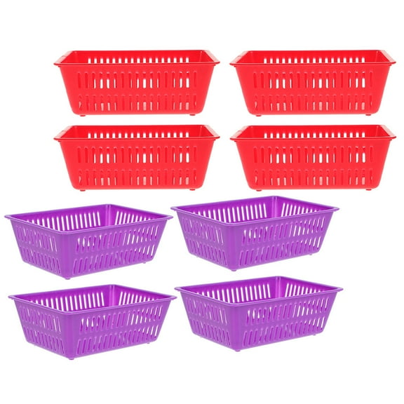 GAXIRE Storage Basket Red Plastic 8Pcs