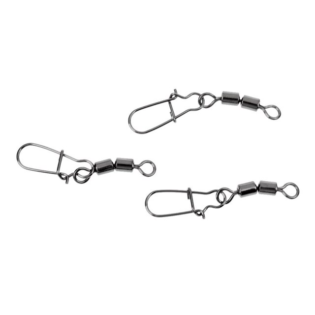 Barril giratorio anillo pesca Pin Snap conector accesorios 1 # 3 uds 1 Cola Pesca giratoria Snap