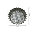 thumbnail image 2 of 12pcs Stainless Steel Round Lace Egg Tart Molds Reusable Tartlet Moulds Baking Cup, 2 of 6
