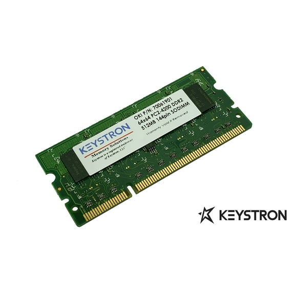 (OKI P/N 70061901) 512MB DDR2 144Pin Memory RAM for OKI Color Printer MC361, MC561, CX2731, C330dn, C530dn, C610n, C610dn, C610dtn, C610cdn