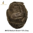 thumbnail image 2 of Lyrical Hair Toupee for Men Fine Mono Mens Toupee Human Hair Replacement Systems Monofilament with NPU Hairpiece for Man Black Brown Blonde Gray Hair Wig Unit, 2 of 6
