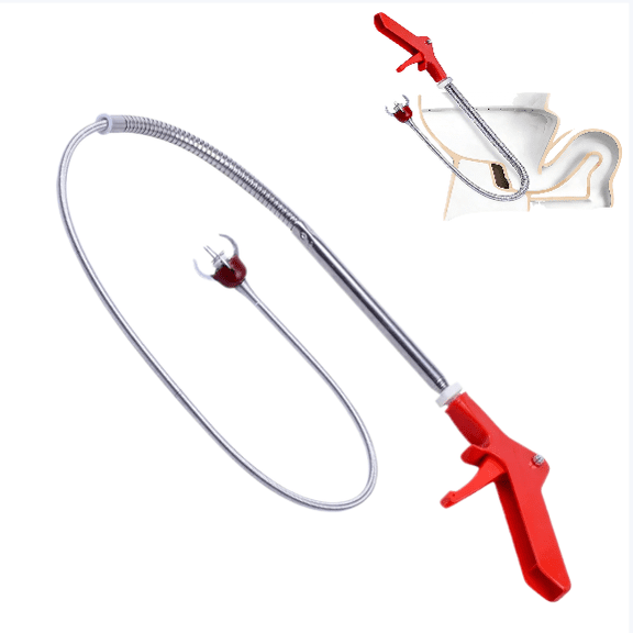 Toilet Auger Snake – Heavy-Duty Drain Clog Remover for Toilets, Sinks & Showers, Corrosion-Resistant Coiled Spring Design with Easy-Grip Handle