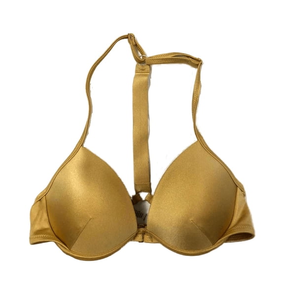 Victoria's Secret Women's Shine Strap Full Coverage Push-Up Bikini Swim Top Color Gold 38C NWT