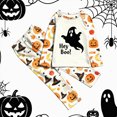 thumbnail image 2 of Family Matching Pajamas Halloween Pumpkin Print Long Sleeve Crewneck Tops and Pant Set for Kids/Baby 2 Pcs Sleepwear - Kids, 2 of 7