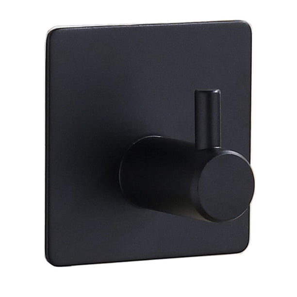 Ganchos Perchero de cocina sin perforaciones Soporte de baño montado en la pared Negro Hugtrwg Para estrenar