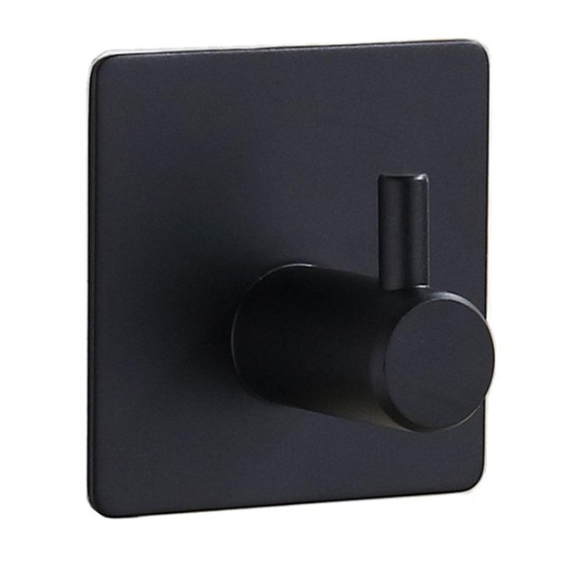 Ganchos Perchero de cocina sin perforaciones Soporte de baño montado en la pared Negro Hugtrwg Para estrenar
