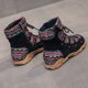 thumbnail image 5 of Botas cortas de punta redonda con cremallera lateral retro de estilo étnico de talla grande para mujer Wmkox8yii  FOPL1420, 5 of 8