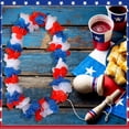 thumbnail image 3 of Topboutique 24 Pcs Patriotic Leis 4th of July Decorations Red White and Blue Flower Garland Patriotic Decoration Hawaiian Luau Flower Necklace Wreath for Memorial Day Independence Day Party Supplies, 3 of 7