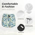 thumbnail image 6 of Lsque Floral In Blue Printed Women's Running Shorts with Liner Pockets,Elastic Quick Dry Workout Athletic Gym Yoga Shorts,Womens High Waist Shorts-, 6 of 9