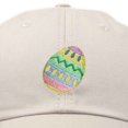 thumbnail image 2 of DALIX Elegant Colorful Egg Easter Hat Womens Embroidered Baseball Cap in Beige, 2 of 6
