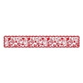thumbnail image 2 of Xihbxyly Bandera de Mesa para San Valentín, Diseño de Encaje Rojo, Estampado de Flor de Pascua, Elegante Decoración Navideña, Ideal para Uso En Interiores y Exteriores. Incluye 1 Mantel y 4 Manteles, 2 of 2