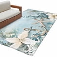 thumbnail image 2 of 4x6 Area Rugs, Blue Coastal Non-Skid Rubber Backing Large Rectangle Rugs - Living Room Bedroom Home Office, Beach Nautical Anchor Starfish Botanical Indoor Floor Mat Carpets Washable Rug, 2 of 9