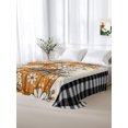 thumbnail image 6 of Twin Flat Sheet Only Thanksgiving Fall Bow Pumpkins Soft Microfiber Cooling Bedding Sheets Farm Daisy Floral Flat Bed Sheet, 6 of 9
