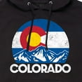 thumbnail image 3 of Instant Message - Retro Colorado Flag Mountains - Men's Pullover Hooded Fleece Sweatshirt, 3 of 6