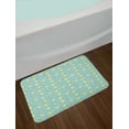 thumbnail image 2 of Night Bath Mat, Pattern of Theme Cartoon Moon and Stars Sleep Time Illustration, Plush Bathroom Decor Mat with Non Slip Backing, 29.5" X 17.5", Seafoam Pastel Yellow, by Ambesonne, 2 of 2