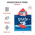 thumbnail image 2 of Usaibhir Hooded Kids Beach Towels - Toddler Bath Towel Girls Boys Swim Cover-ups for Ages 3 to 7 Kids Pool Towels Quick Dry Lightweight Soft Microfiber Poncho 23.6x47.2 inch, 2 of 7