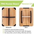 thumbnail image 3 of StrongTek Professional Wooden Balance Board, 360 Degree Rocker Board, Wood Standing Desk Accessory, Balancing Board for Under Desk, 3 of 6
