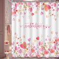thumbnail image 3 of Valentines Day Leaves Shower Curtain, 72 X 72 inch Valentine's Day Falling Romantic Bath Curtain Red Hearts Watercolor Heart Bathroom Curtain Sets, Fabric Polyester Shower Curtain Bathtub with Hooks, 3 of 5
