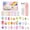 Flower Candy, variant on ALIVER 144 Pieces 6 Pack Kids Press on Nails, Artificial Fake Nails for Kids Girls, Pre Glue Full Cover Short Acrylic False Nail Tips Art Kits Gifts for Kids Girls Nail Art Decoration (Rainbow Candy)