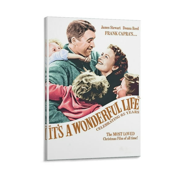 Its A Wonderful Life(4)Movies Poster Poster Cool Artworks Painting Wall Art Canvas Prints Hanging Picture Home Decor Posters Gift 24x36inch(60x90cm)